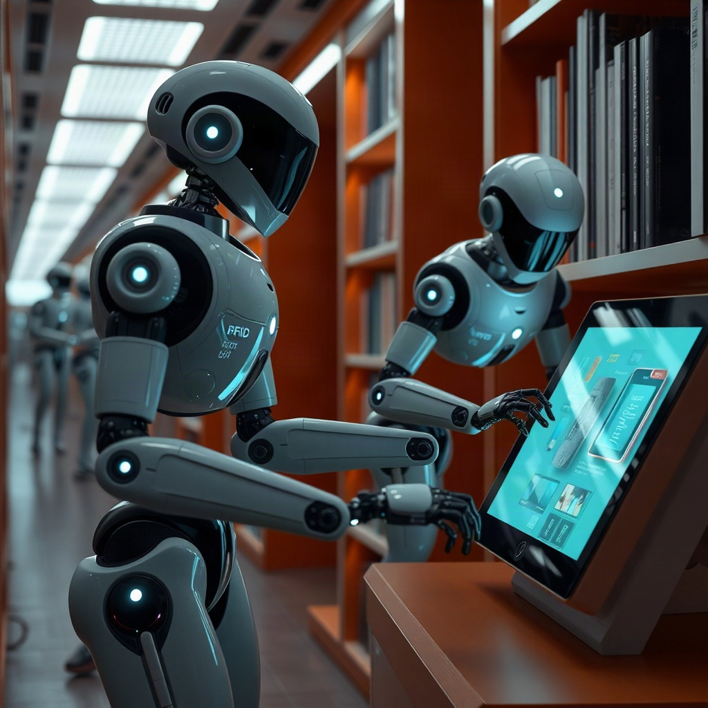 kütüphane robotları
